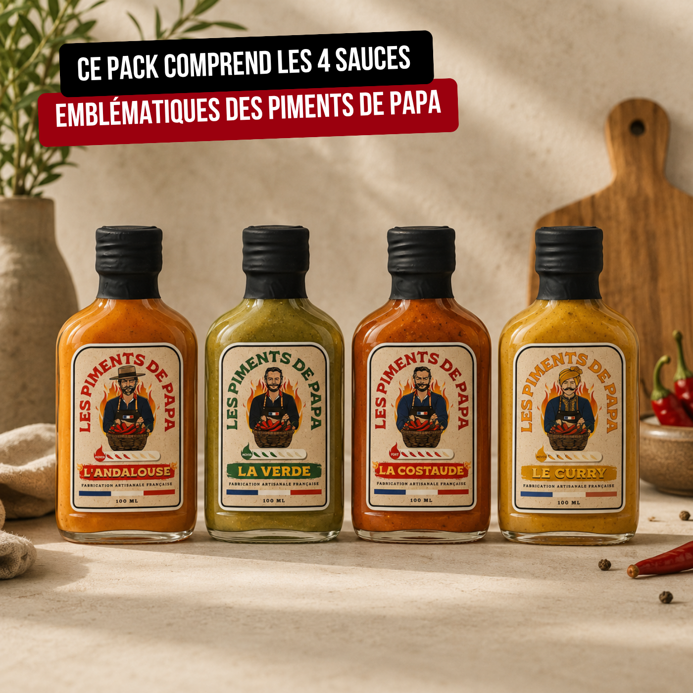 Pack découverte de sauces piquantes