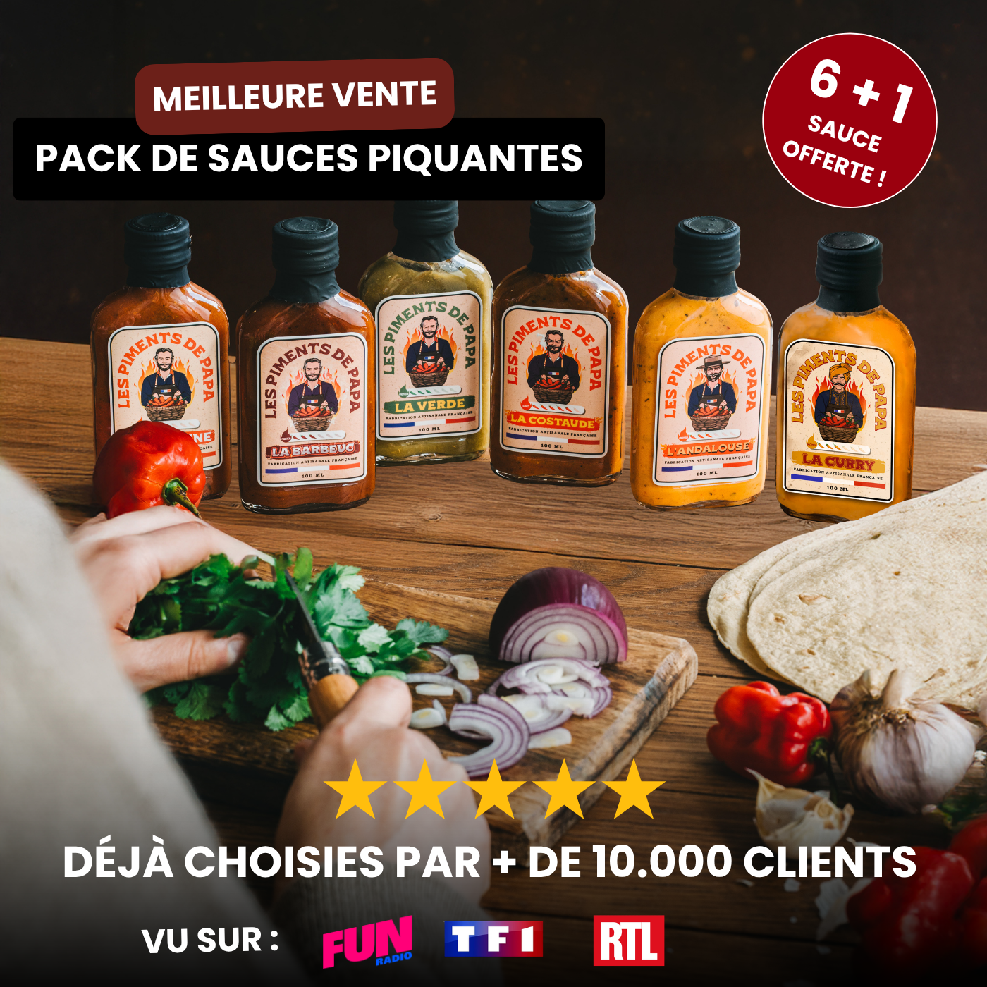 Pack Découverte De 7 Sauces Piquantes Artisanales Françaises