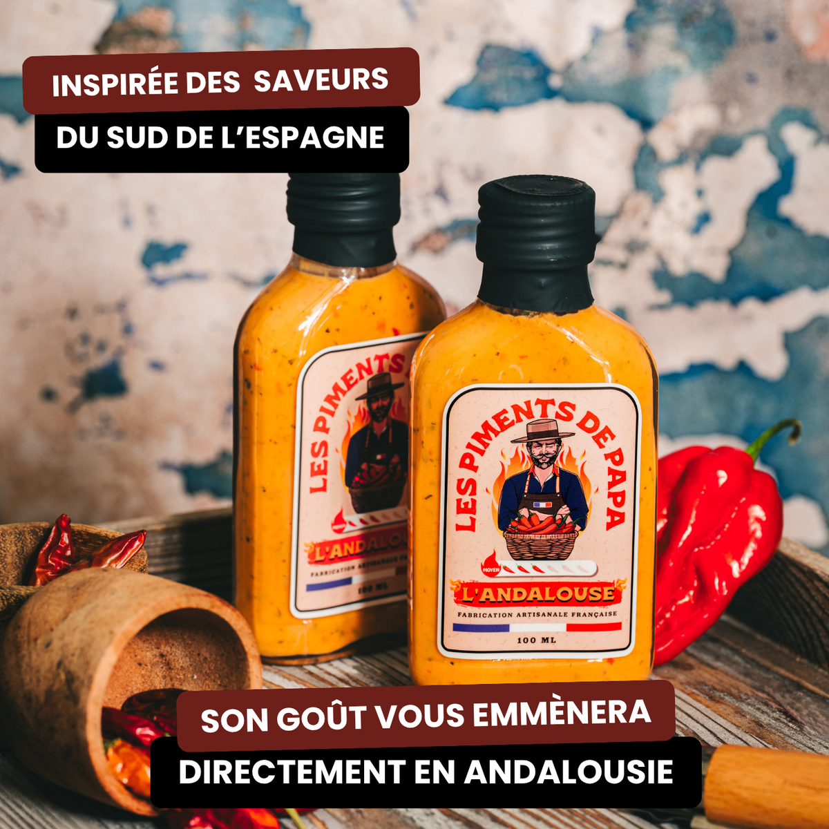 Sauce Piquante Andalouse Artisanale Au Piment Habanero