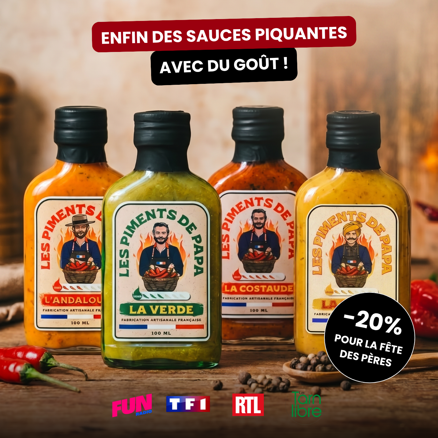 Pack découverte de sauces piquantes