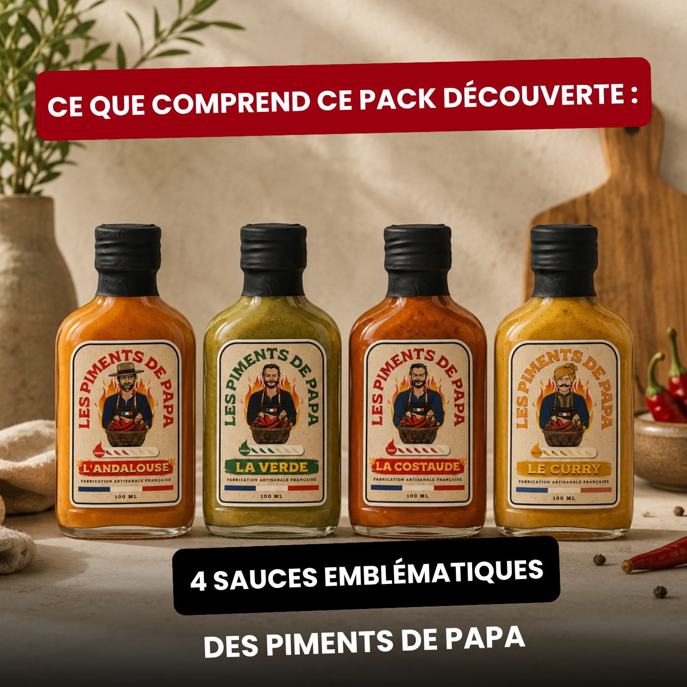 Pack découverte de sauces piquantes